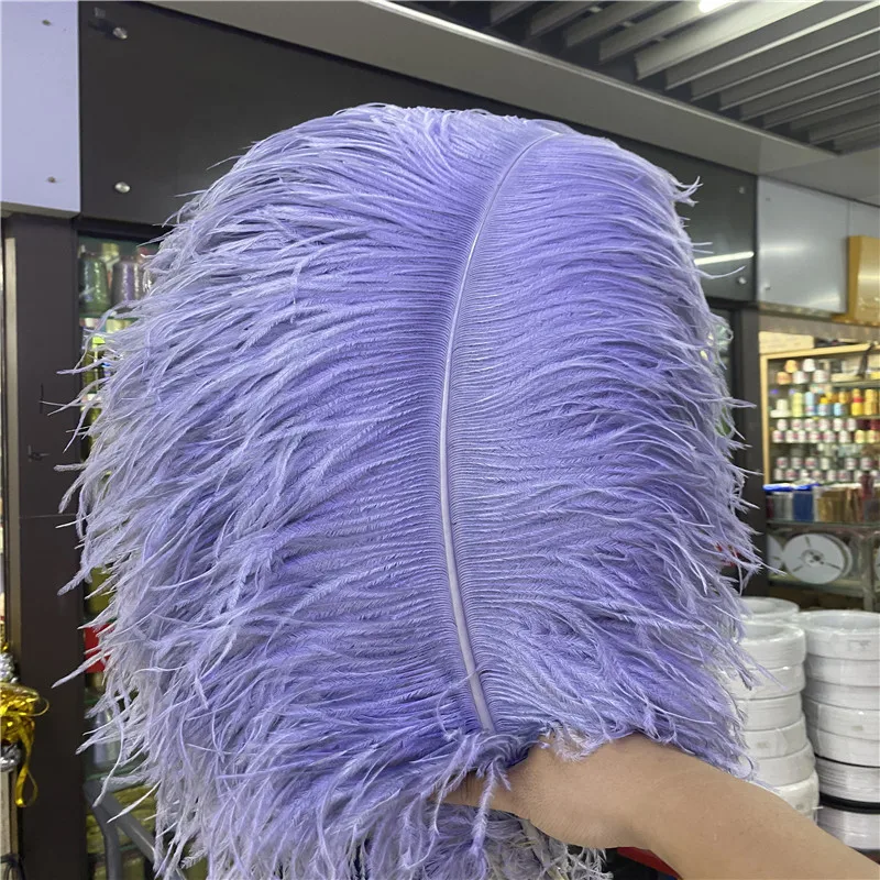 

50pcs/lot Light Purple high quality ostrich feather 60-65cm/24-26inche Christmas diy celebration Wedding carnival plume feathers