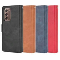 for samsung galaxy z fold 2 retro magnetic protective phone case flip leather wallet card stand cover