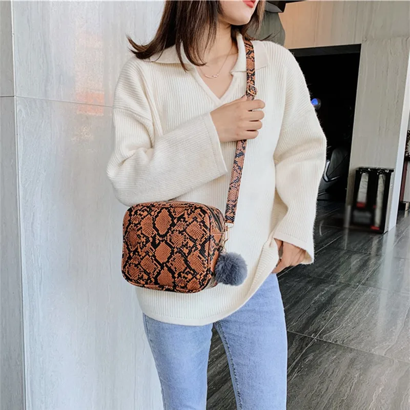 Роскошные сумки женские дизайнерские змеиные маленькие квадратные через плечо