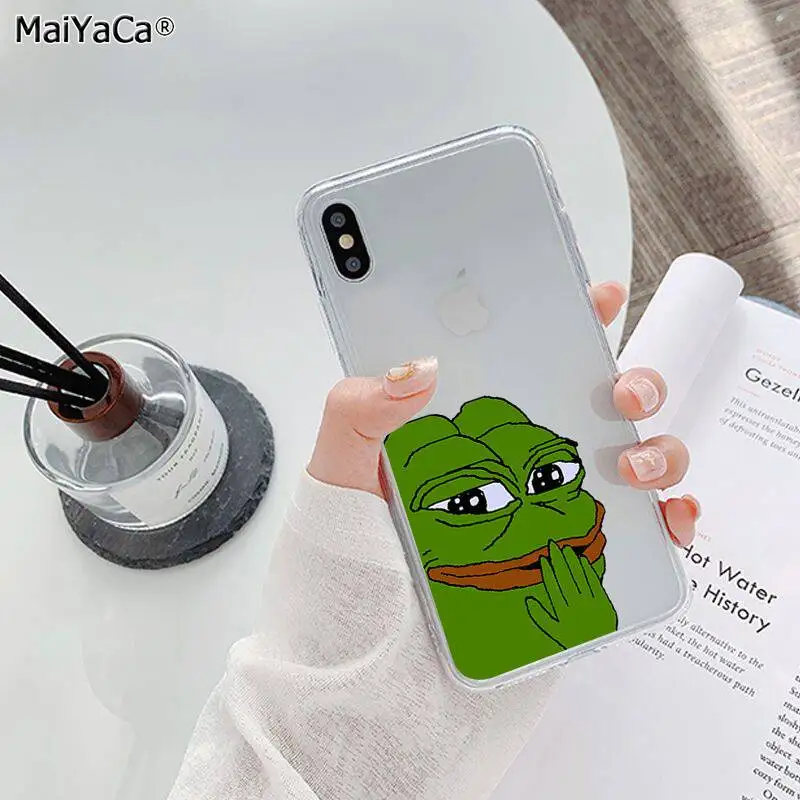A13 MaiYaCa Sad Frog pepe meme ТПУ мягкий чехол для телефона Fundas чехол для iPhone 11 pro XS MAX 8 7 6 6S Plus X 5 5S SE XR - Цвет: A13
