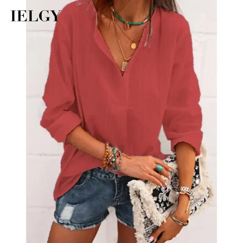 

Летняя Модная рубашка в полоску из хлопка и льна с V-образным вырезом