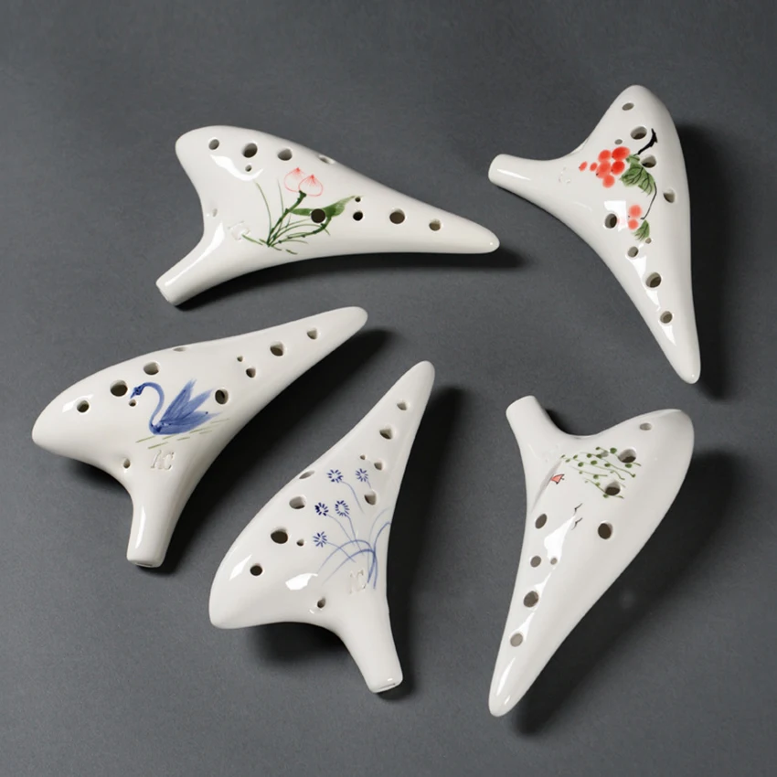 Классический музыкальный инструмент керамика Ocarina 12 отверстий печь Alto C