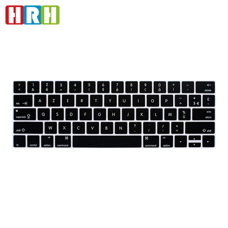 Ультратонкие силиконовые чехлы для клавиатуры HRH French Azerty Mac Pro 13 дюймов 15 A1706 A1707 A1989
