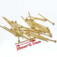 50pcs gold tone 20mm25mm30mm40mm stainless steel end ball head pins jewelry making findings 22 gauge