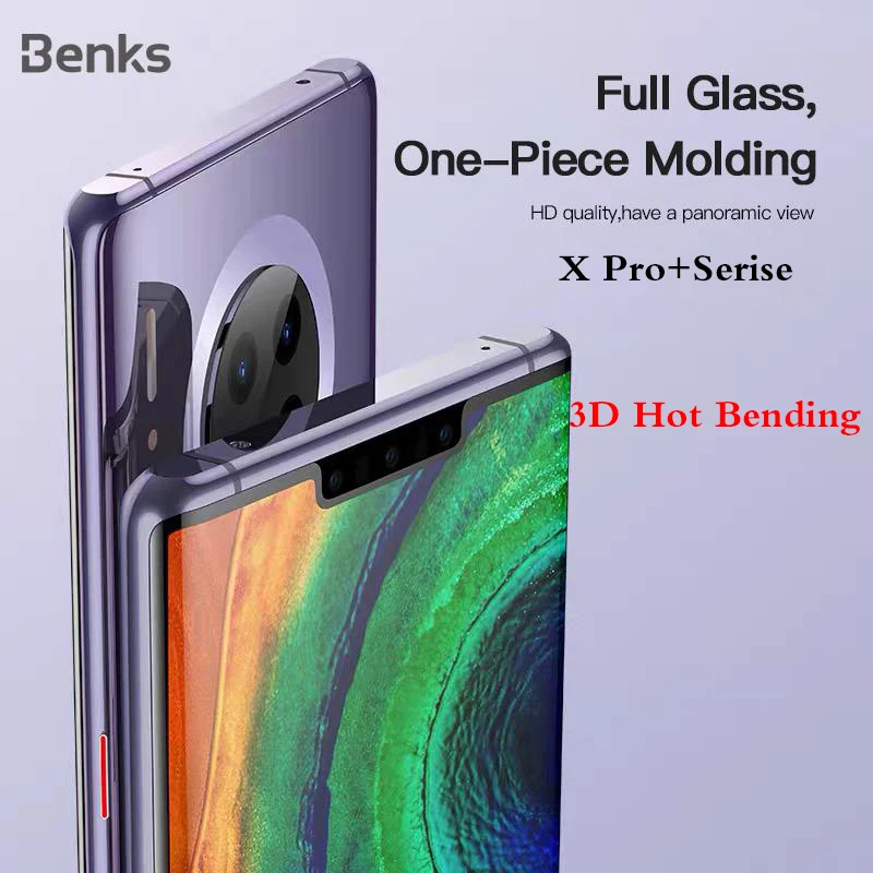 

Benks XPRO+ For Huawei Mate 40 Pro / 30 Pro 0.3mm Curved Surface Tempered Glass Full Coverage TG HD Clear Screen Protector Film