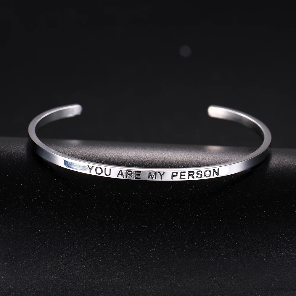 You are My Person браслет из нержавеющей стали 4 мм позитивный вдохновляющий