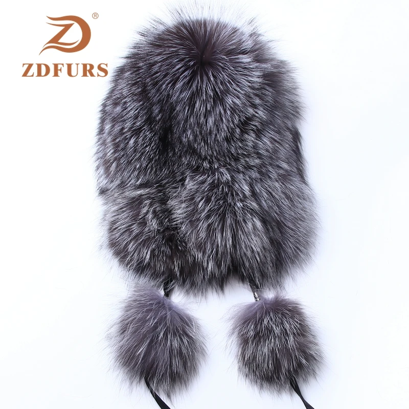 ZDFURS * 2019 женская зимняя шапка из лисьего меха Корейская версия модная утолщенная