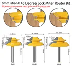 1 шт. Вольфрам карбида 45 градусов Концевая фреза для создания соединений в Ус с врезкой 6 мм 14 