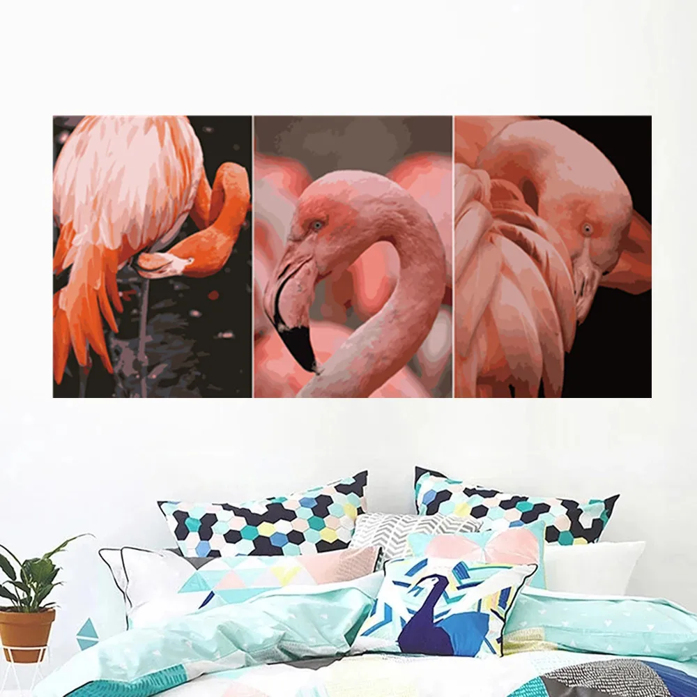 

Nordic Flamingo Painting Decorative Picture Modern Home Decorati Poster Wall Art Print Living Room Office Aesthetic Backdrop