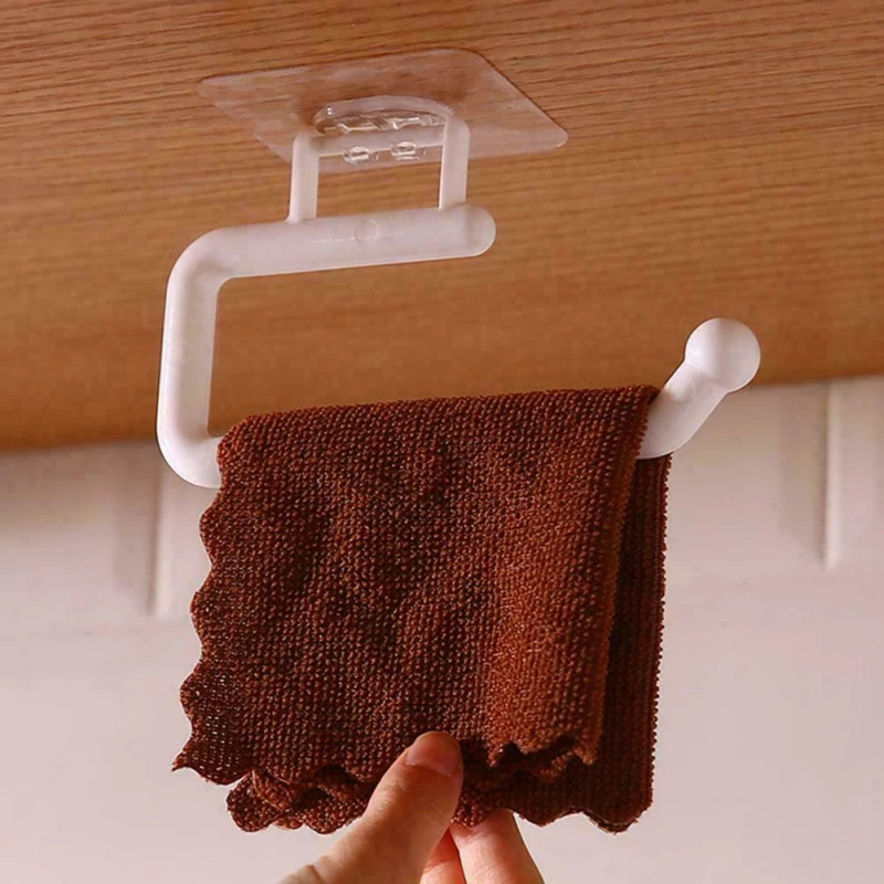 

1PC Kitchen Paper Roll Holder Towel Hanger Rack Bar Cabinet Rag Hanging Holder Shelf Toilet Paper Holders Household Accessories