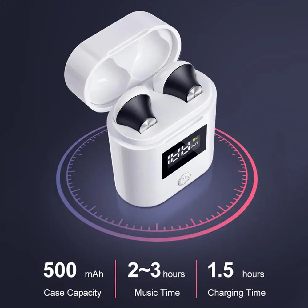 Беспроводные Bluetooth наушники спортивные басовые гарнитура HD стерео беспроводные