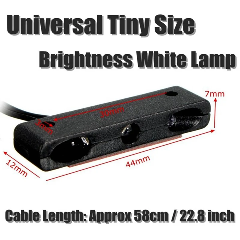 1PC Universal Motorcycle LED Number License Plate Rear Light White Motorbike Scooter DC12V Lamp |
