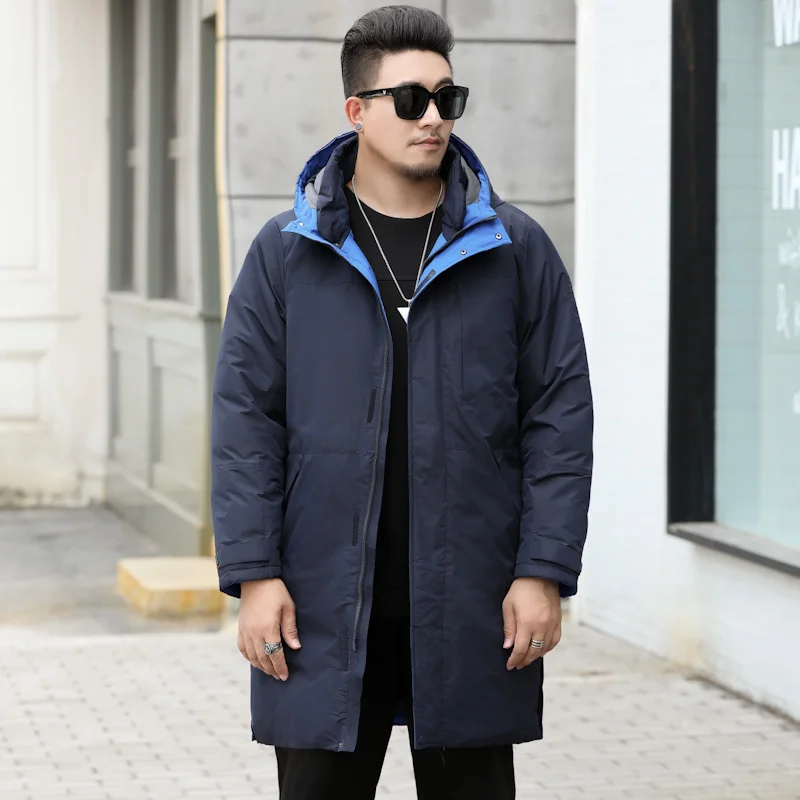 Большие размеры 10XL 12XL 8XL зимняя куртка мужская парка со стоячим воротником мужская однотонная Толстая куртка и пальто мужские зимние парки