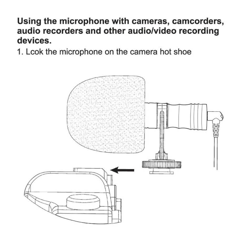 

1pc Universal Compact External Video Microphone Mic with Shock Mount for Youtube Cameras Camcorders