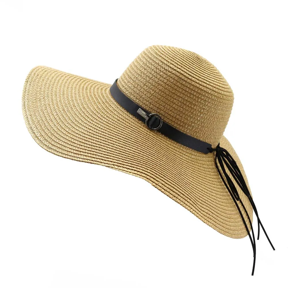 

Summer 2021 Fashion Female Korean Style Wild Straw Hat Sunshade Beach Hat Big Brim Hat Summer Seaside Sunscreen Outside Sun Hat