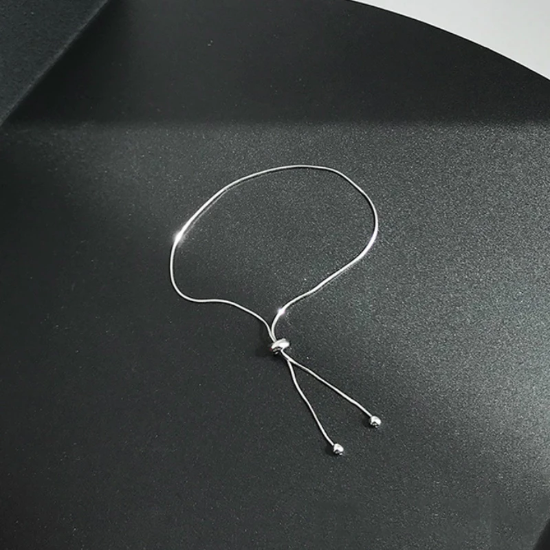 Серебряный Цвет браслет для женщин двойной жемчужные бусы регулируемый змеиные