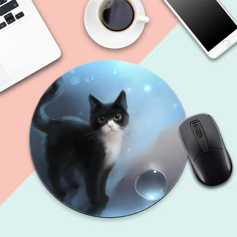 

cat funny Keyboards Mat Rubber Gaming mousepad Desk Mat Desk Table Protect Game Office Work Round Mouse Mat pad XL Non-slip