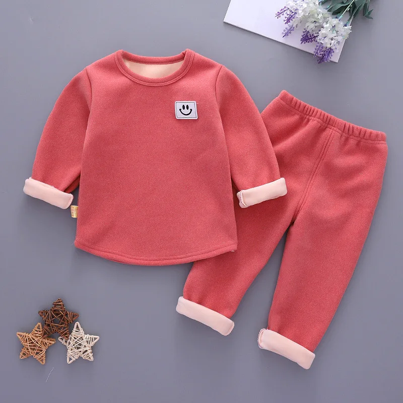 picture color BibiCola/Детские пижамы в комплекте на осень-зиму для девочек Вельветовая теплая одежда костюм Для маленьких мальчиков с персонажами из мультфильмов, пижама, комплект одежды - Цвет: picture color
