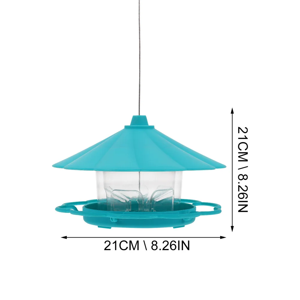 

Outdoor Garden Wild Bird Feeder Parrots Hanging Feeder with Waterproof Roof