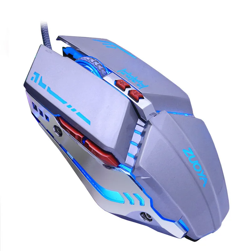 MMR5S gray Проводная игровая мышь, профессиональная геймерская, светодиодный, с подсветкой, оптическая, компьютерная, ПК, ноутбук, мыши, игровая мышь, USB кабель Mause - Цвет: MMR5S gray