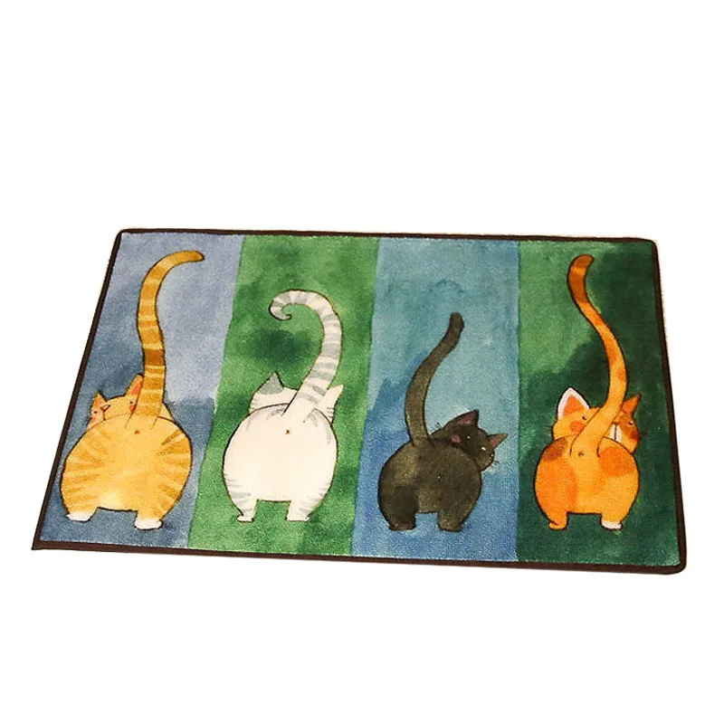 Ковер для спальни с мультяшным котом ковер ванной нескользящий напольный коврик
