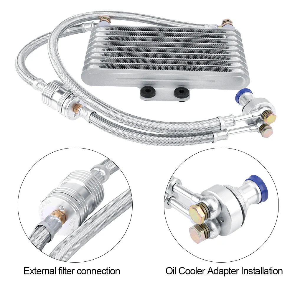 

125ml Motorcycle Oil Cooler Engine Oil Cooling Radiator System Kit For Honda CB CG Engine