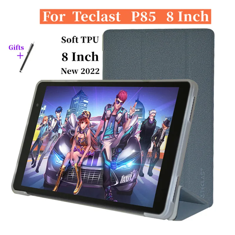 

Ultra Thin Three Fold Stand Case For Teclast P85 8inch Tablet Soft TPU Drop Resistance Cover For P85 New Tablet