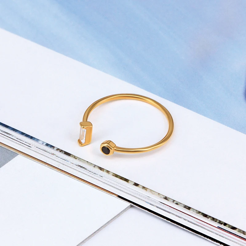 ROXI 925 пробы Серебряное кольцо открытые золотые Роскошные Австрийские