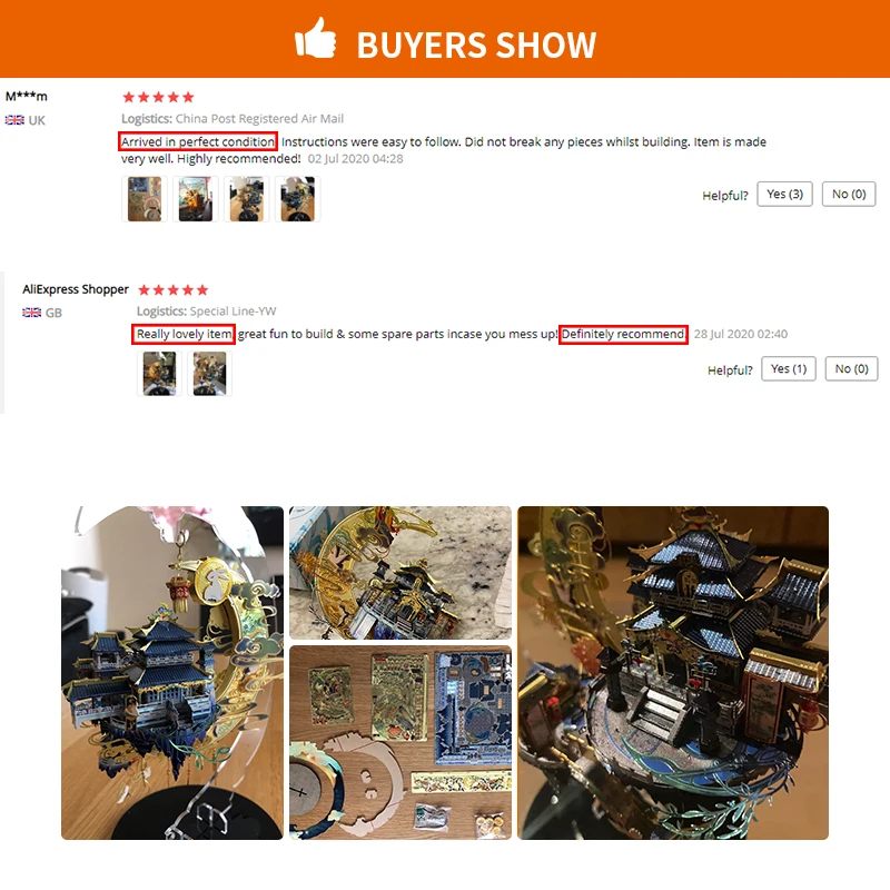 3D полностью металлический трехмерный пазл лунный дворец Высококачественная