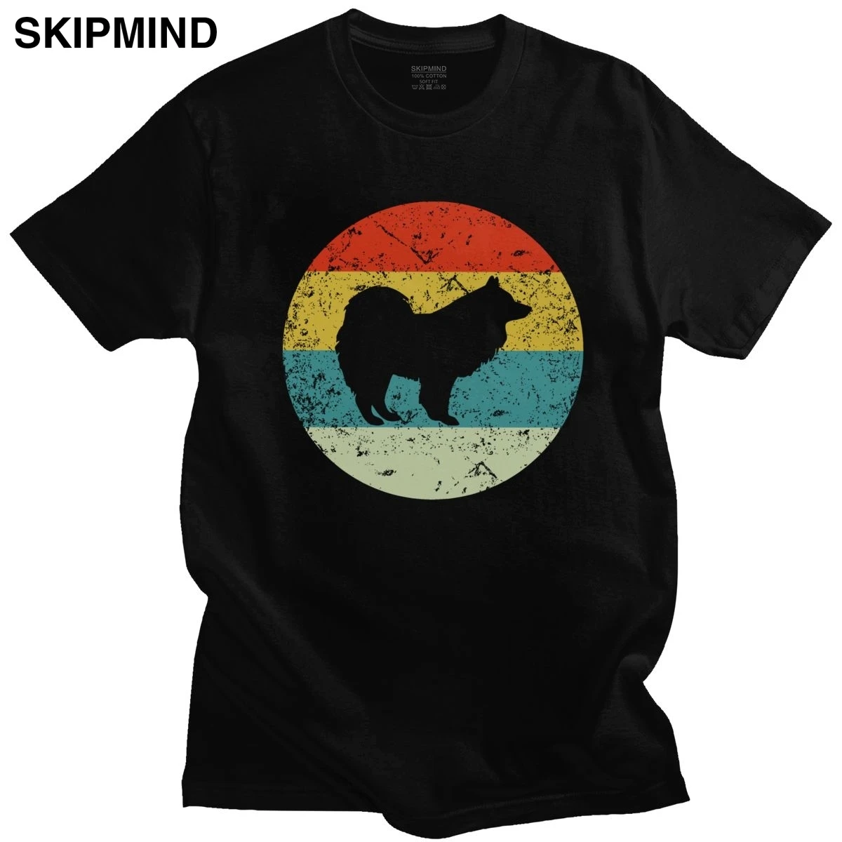 

Винтаж, самоед, футболка для мужчин 100% хлопок собачников футболки модное Стильное джинсовое платье с коротким рукавом в стиле кэжуал Графич...