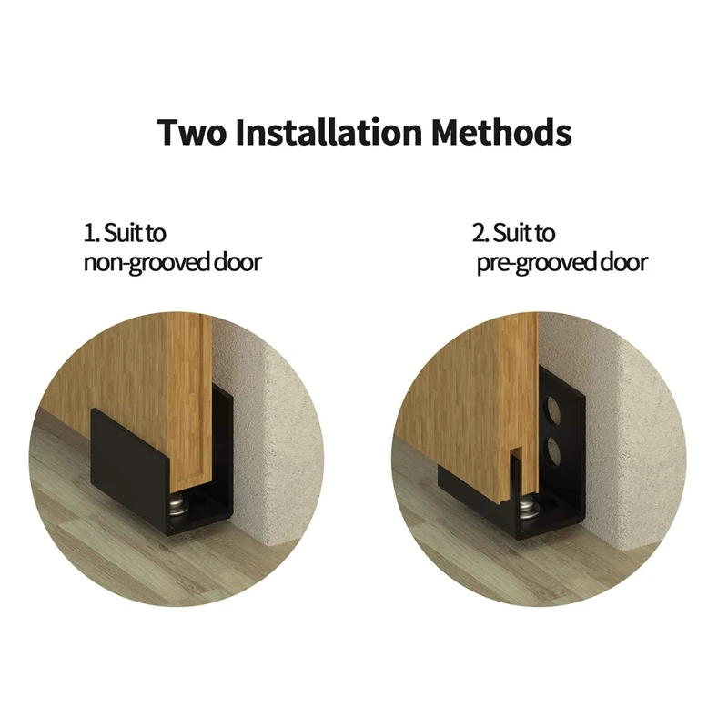 2 шт настенные раздвижные двери сарая Нижняя рейка с регулируемым