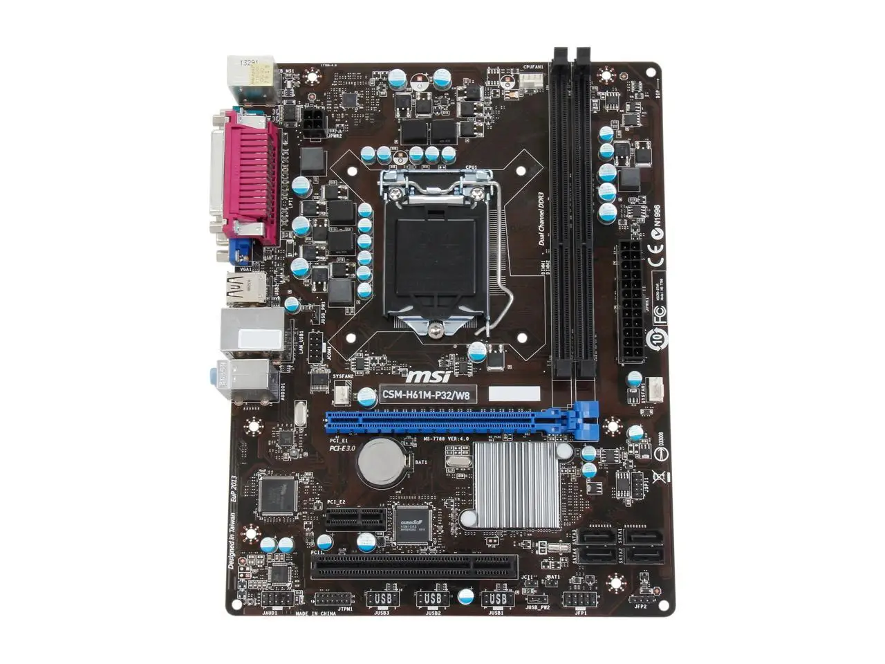 

MSI CSM-H61M-P32/W8 LGA 1155 Motherboard DDR3 PCI-E 3.0 VGA USB2.0 SATA II Intel H61 Micro ATX For Core i7i5i3 processor