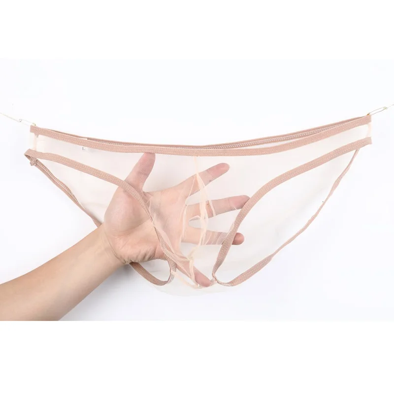 Мужские трусы-танга черные трусы слипы в сетку сексуальное нижнее белье для