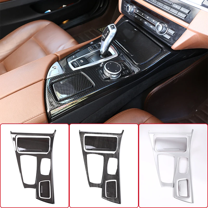 

For BMW 5 Series F10 520li 525li 530li 11-17 Car Gear Shift Box Central Control Multimedia Panel Cover Sticker Trim Accessories