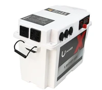new portable rv battery box with voltage meter 12v power