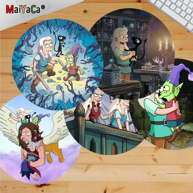 

Maiyaca Boy Gift Pad Disenchantments Unique Desktop Pad Game Lockedge Mousepad gaming Mousepad Rug For PC Laptop Notebook