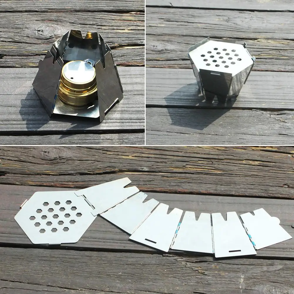 Портативная Складная мини горелка для кемпинга пикника готовки барбекю