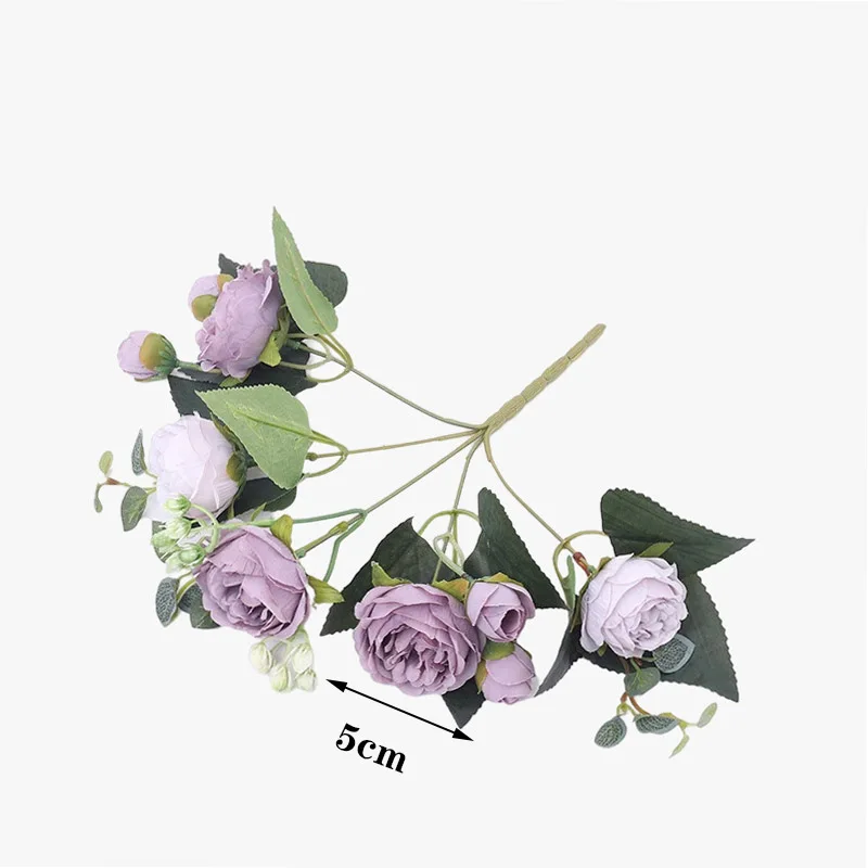 1 шт./30 см Розовый Шелковый букет пион искусственный цветок 5 дюймов большая