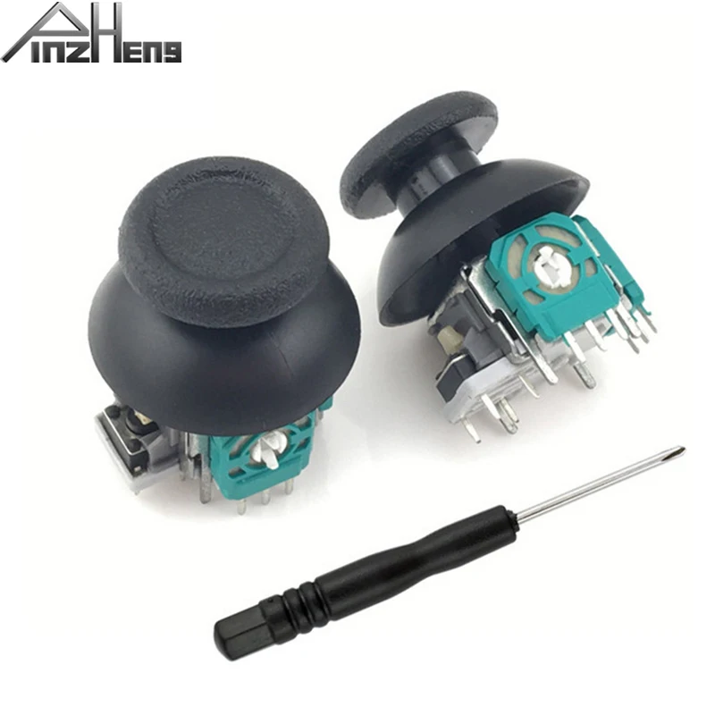 2 шт. 3D аналоговая ось Джойстик Модуль потенциометра с 2x черными Thumbsticks для PS4