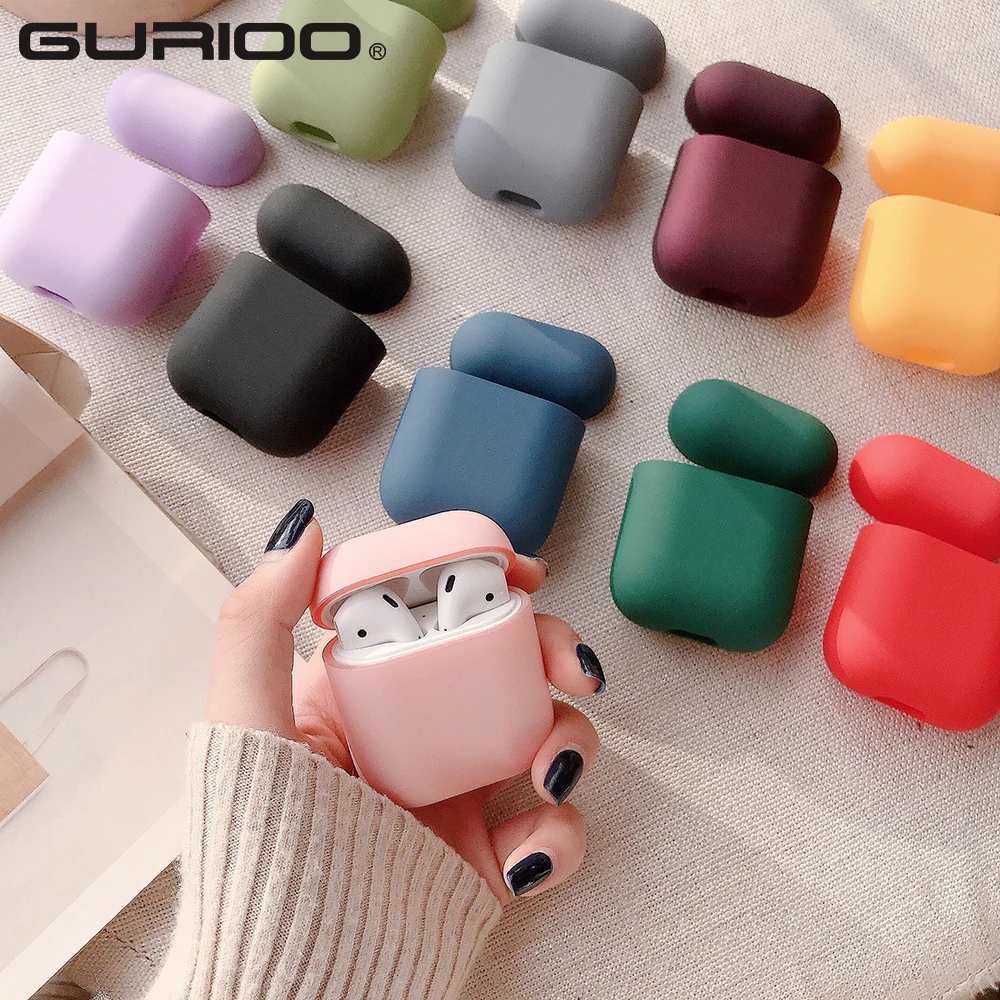 

Original For Apple Airpods 1 2 Wireless Bluetooth Earphone Case Colorful Candy For Apple AirPods New PC Hard Cute Cover Box Case