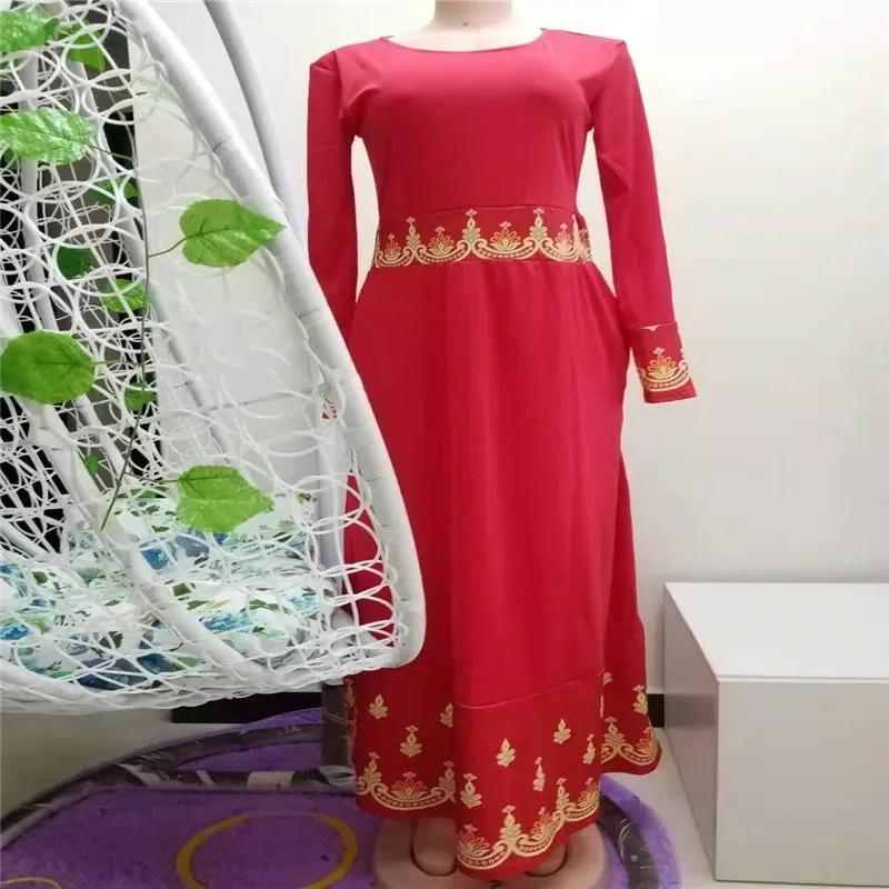 2021 Gaun Indonesia Hijab Bangladesh Gaun Ukuran Plus 5XL Dubai Biru Abaya untuk Wanita Pakistan Muslim Gaun Panjang Pakaian Islami