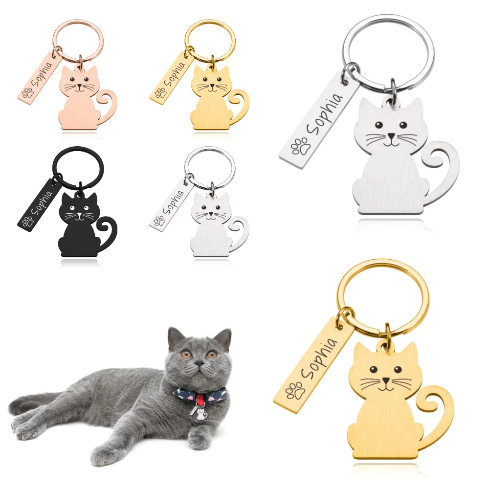 

Custom Pet Cat Collar Pet ID Tags Accessories Free Engraved Personalized Dogs Name Tags Anti-lost Cat Dog Puppy ID Tag Pendant