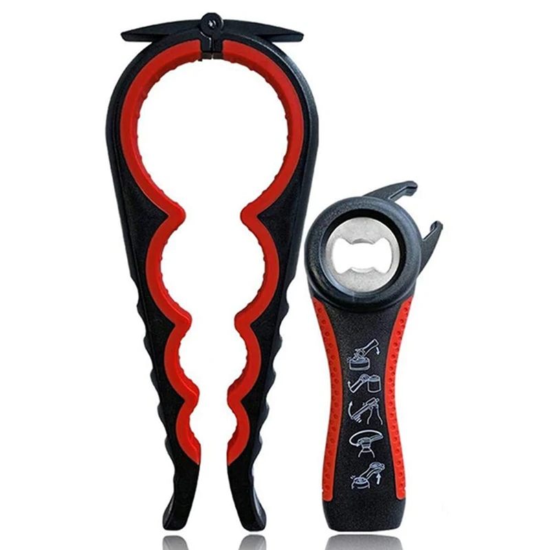 

1 Set of 2 Can Opener 4-In-1 Can Opener Multifunctional 5-In-1 Bottle Opener Set