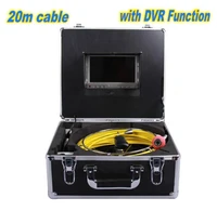 7 lcd 20m65ft cable 12led underwater duct cleaning tube pipe inspection camera drain waterproof pipe sewer camera cmos 1000tv