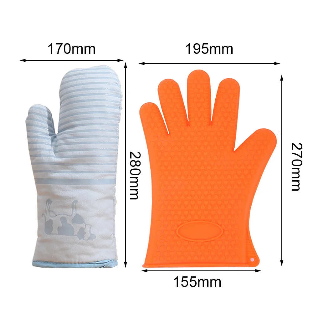 Силиконовые перчатки 1 шт. кухонные термостойкие для духовки приготовление