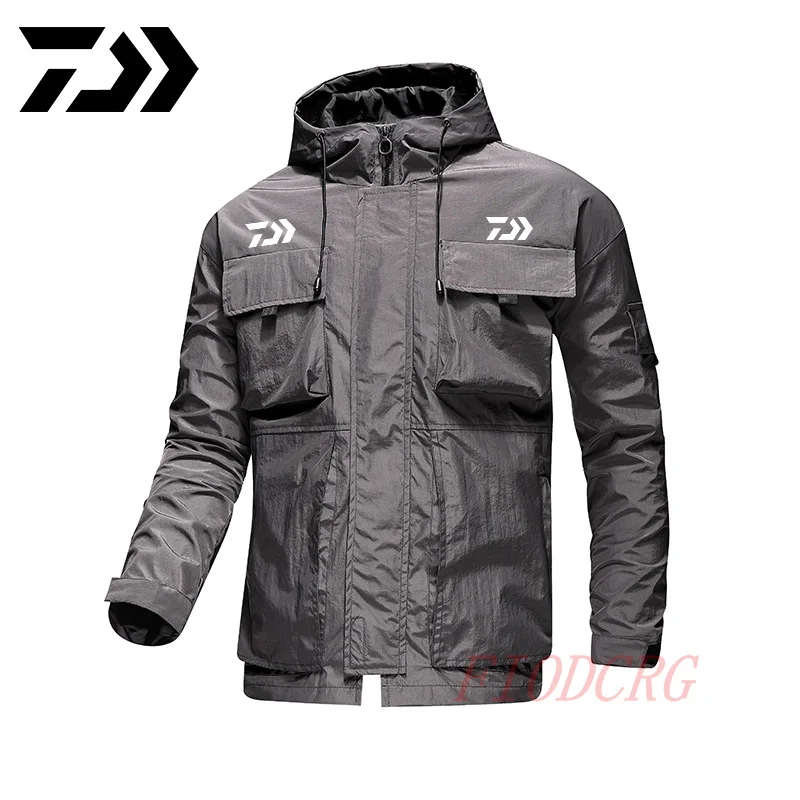 

Fishing Clothes Waterproof Breathable Jacket Thin Jacket Hooded 2020 Autumn Outdoor Long Sleeved Sunscreen Fishing Clothing Male