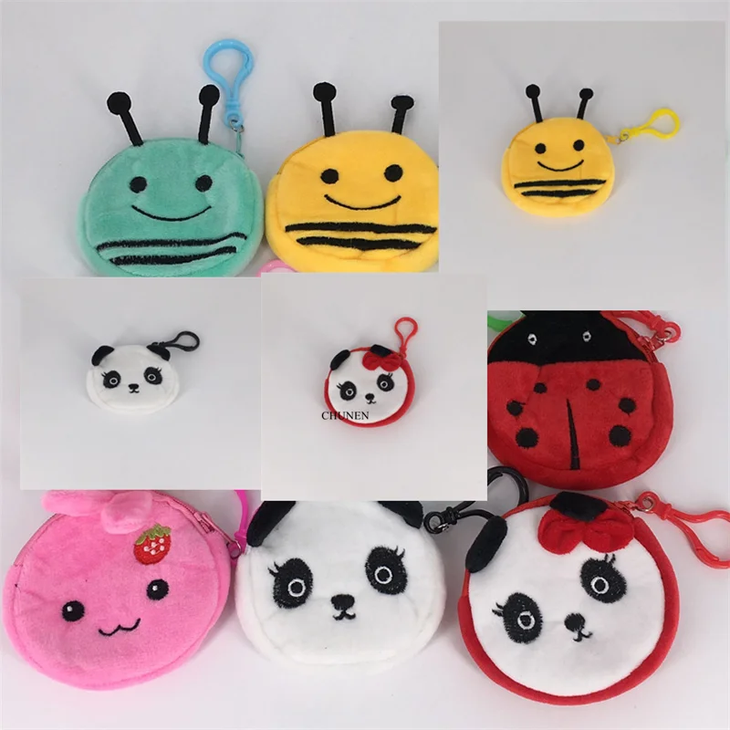 1 шт. кошелек с маленькой пандой и т. д. мини брелок 8 см плюшевый Кошелек для