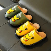 pok%c3%a9mon winter warm slippers cartoon pikachu home warm childrens indoor slippers mens and womens baby shoes