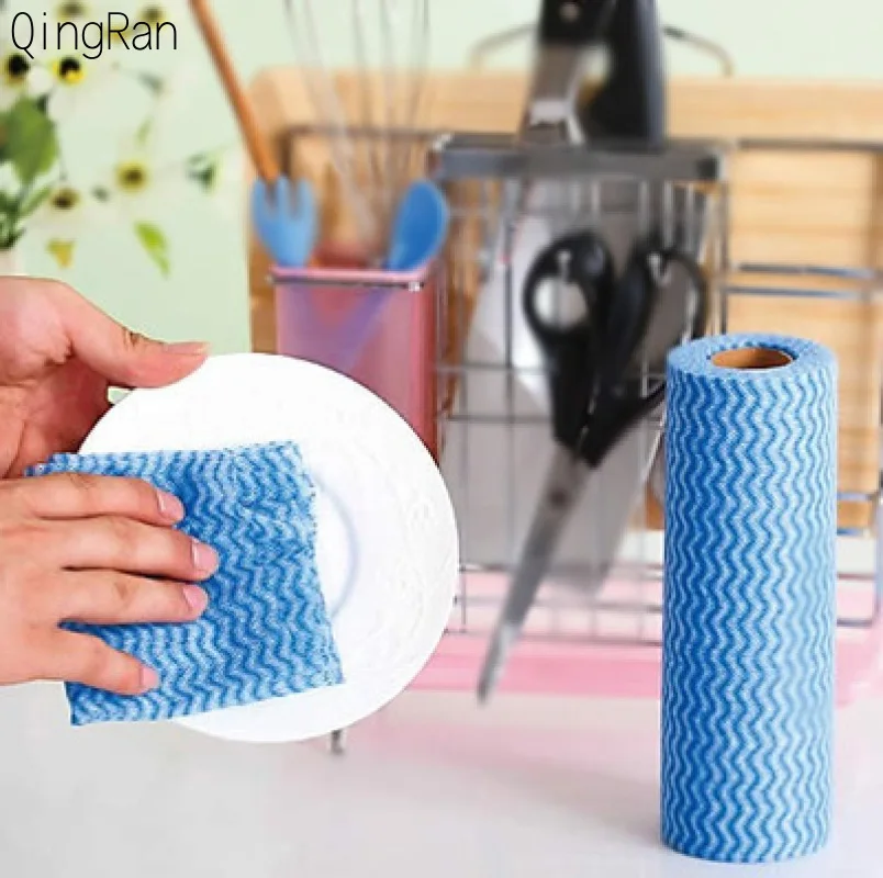 

Disposable Lazy Rag Washable Dishcloth Kitchen Household Lint-Free Non-Woven Fabric Not Easy ToTouch Oil Scouring Pad Dish Towel