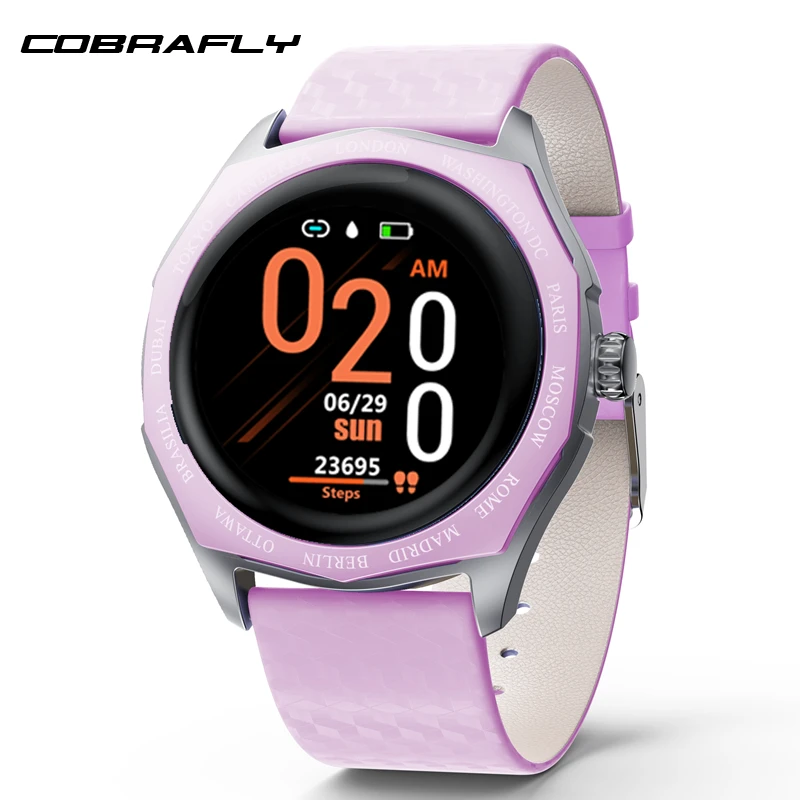 COBRAFLY V18 женские smart watch 1 22 дюйма Полный Круглый сенсорный Экран смарт браслет с